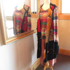 Steel Pony Pants and Canyon River Blues Sweater with Long Indigo Moon Vest